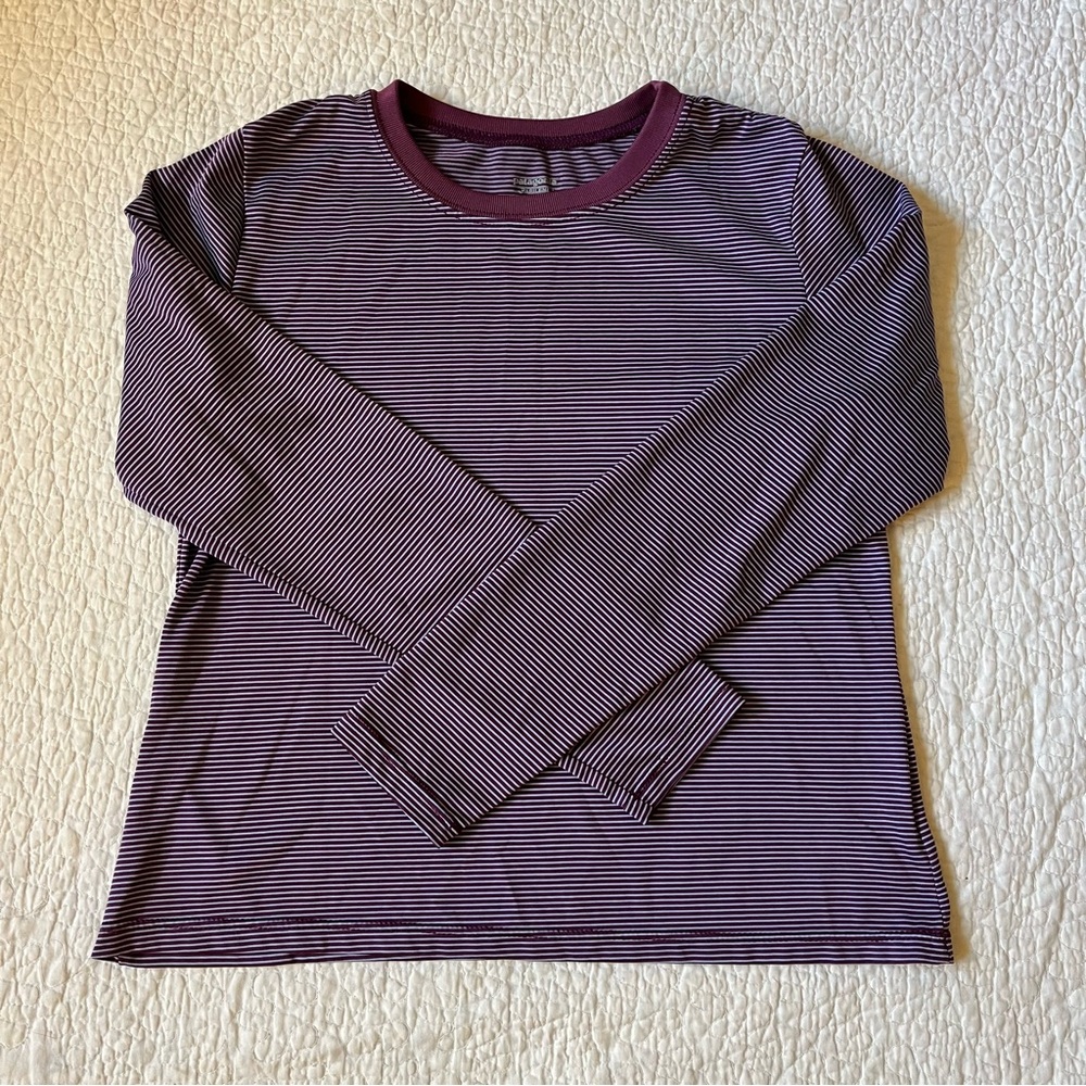 Patagonia Capilene Purple Stripe Long-Sleeve Base Layer